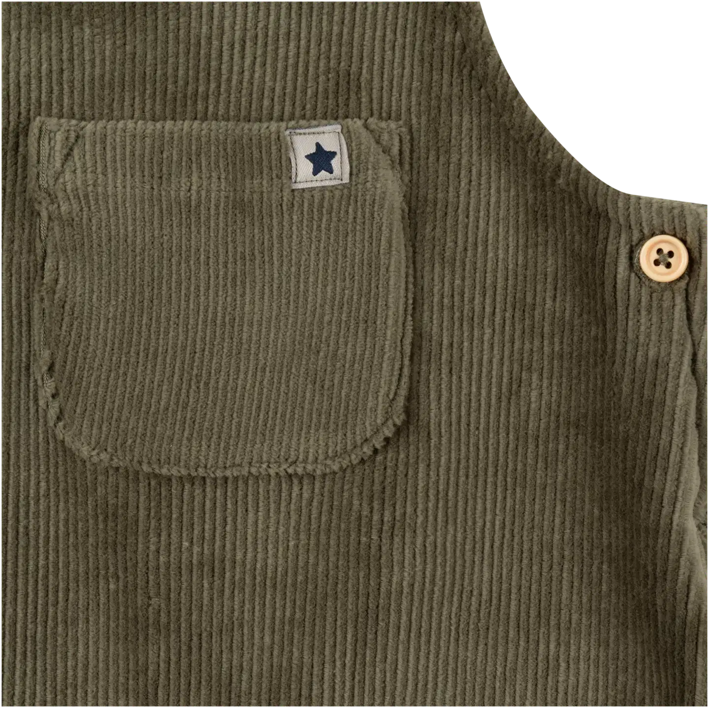 Ciraf vauvojen lappuhaalarit veluuria 250B262910 - Dusty Olive - 3