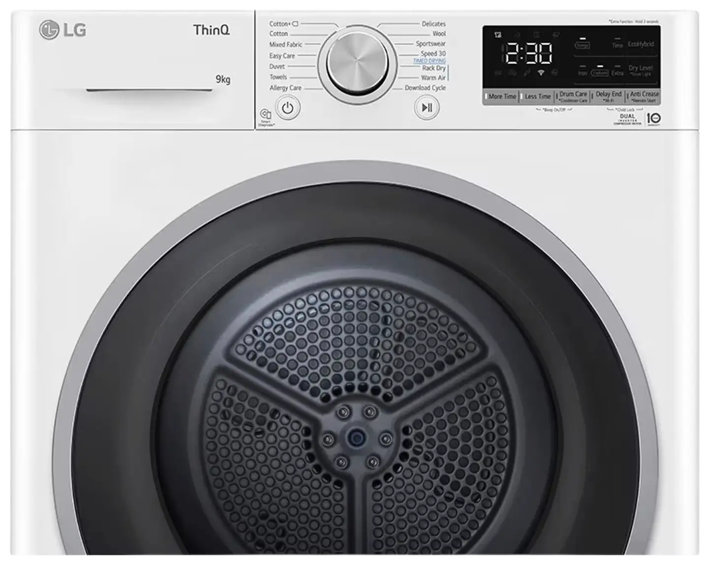 LG kuivausrumpu RH90V5AV7N 9kg valkoinen - 5