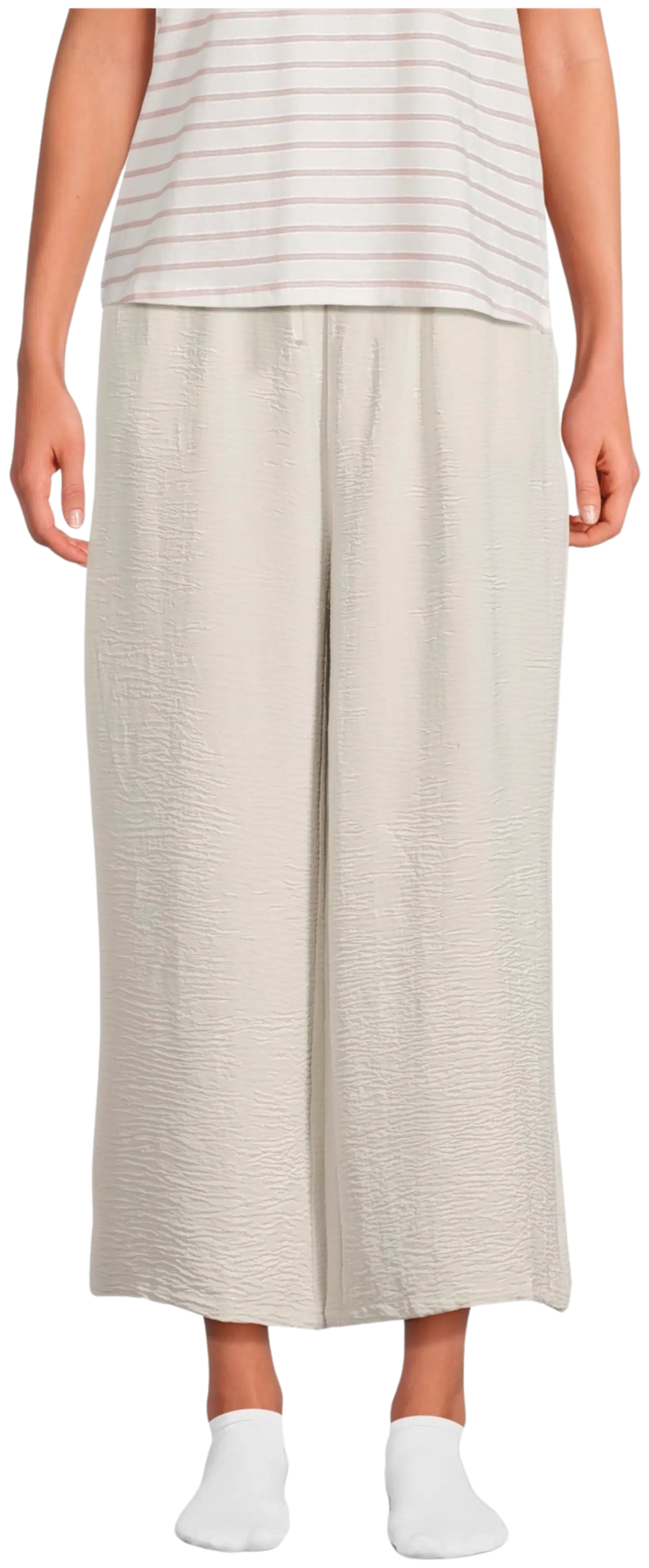 TEX naisten leveälahkeiset housut I282891 - BEIGE - 1