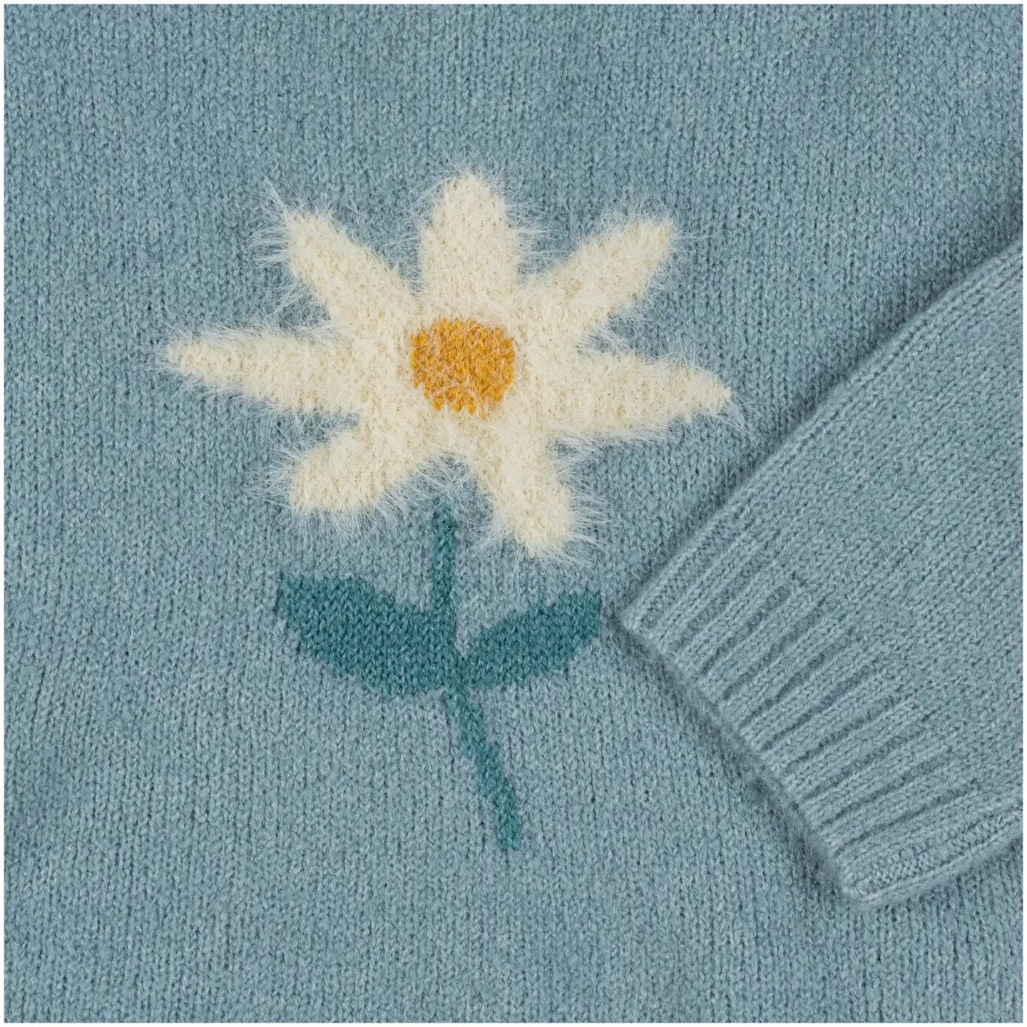 TEX BABY vauvojen neulepusero Kukka - GREEN 5 - 3