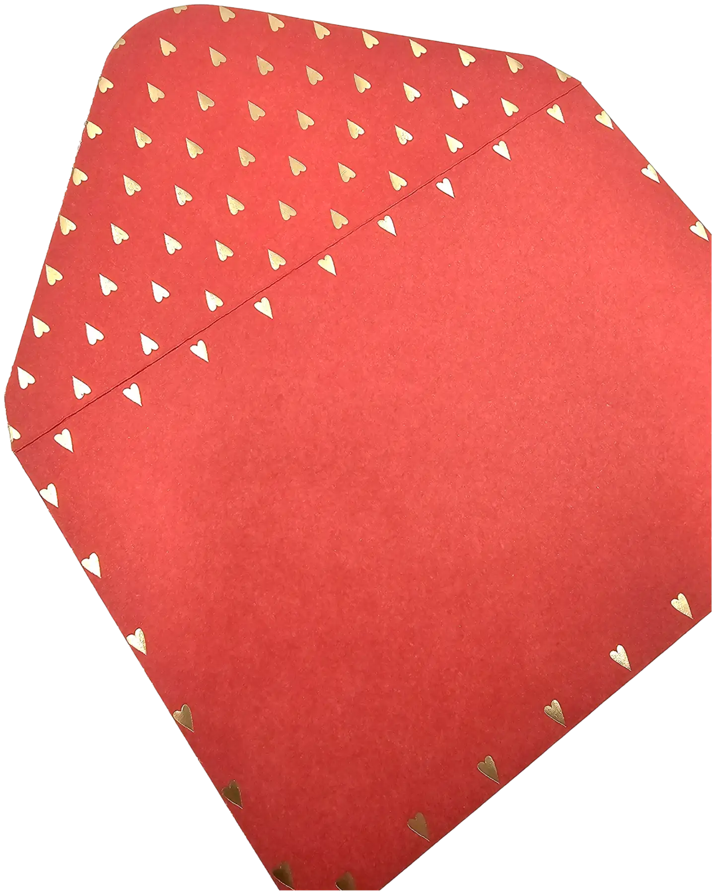 J.K. Primeco foliokirjekuori C6 Sydämet punainen kulta 10kpl - 2