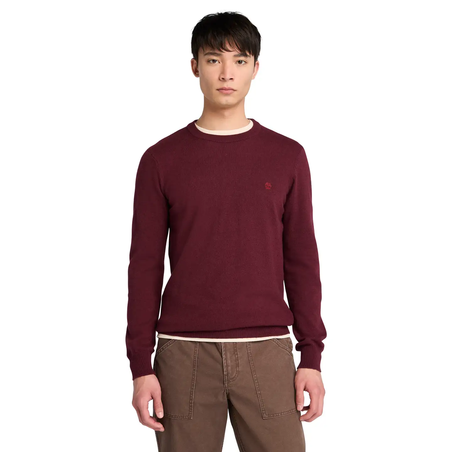 Timberland miesten o-aukko neulepusero Jaffrey - BURGUNDY - 3