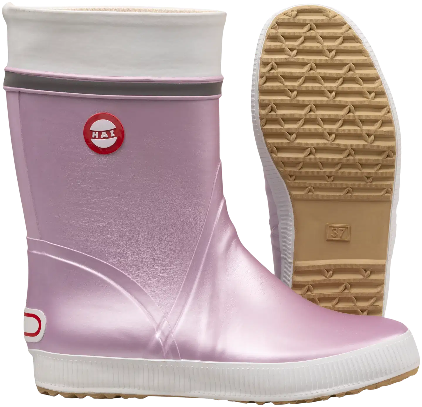 Hai naisten kumisaapas Shiny Light Lilac - vaalea lila - 1