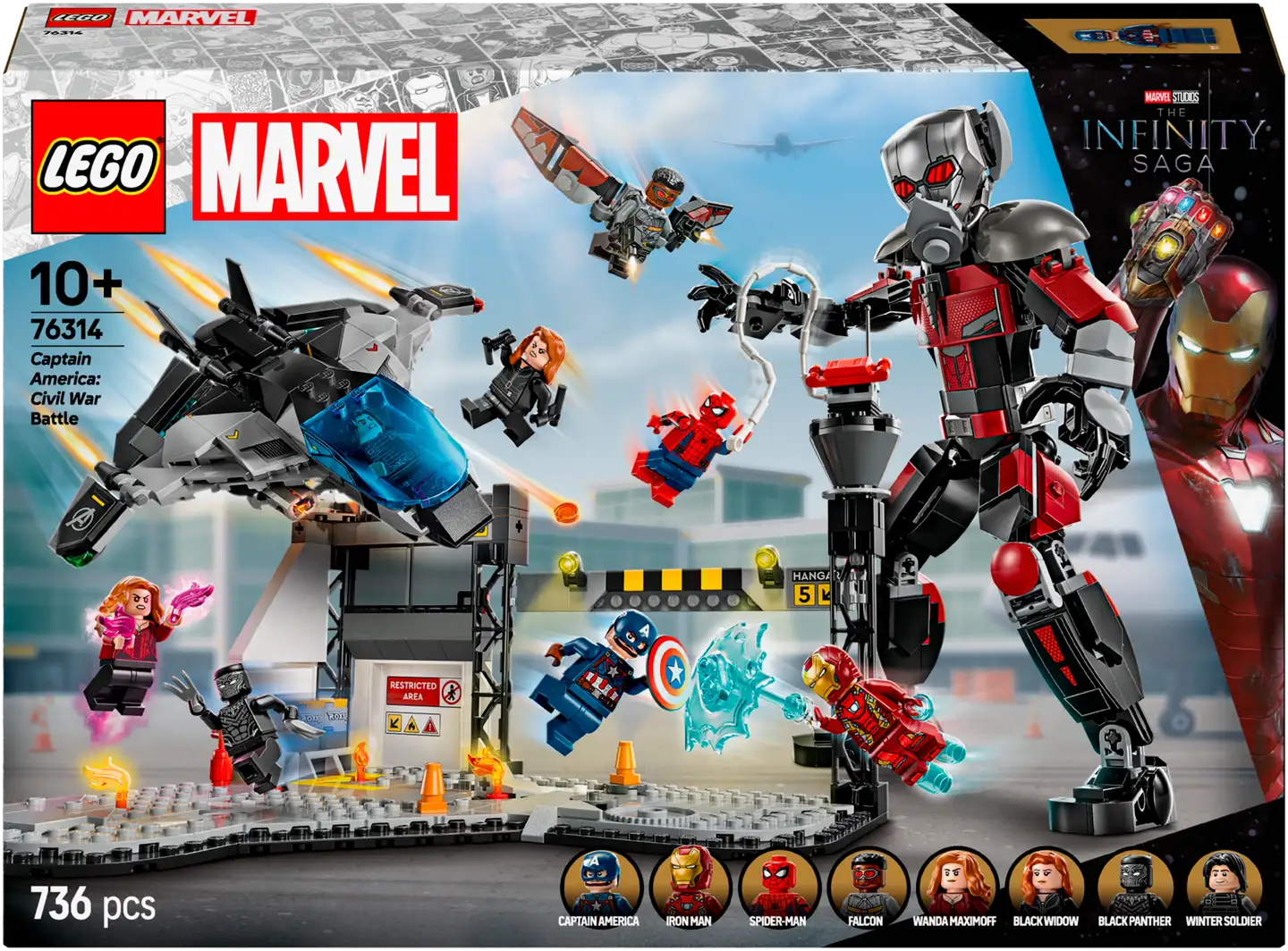 LEGO® Super Heroes Marvel 76314 Captain America: Civil War Toimintataistelu - 2