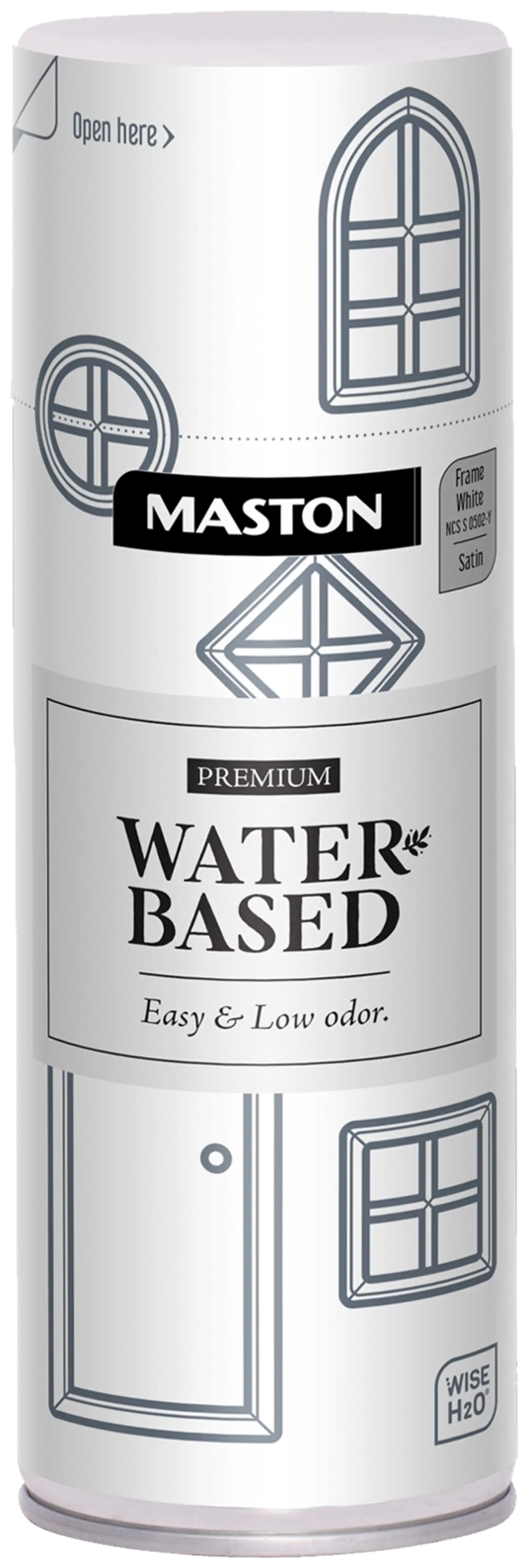 Maston spraymaali Water-Based 350 ml Frame White NCS S 0502-Y