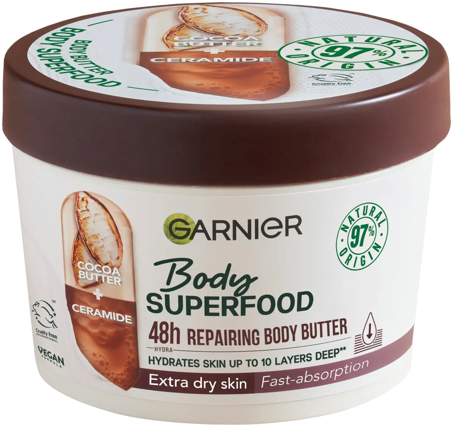 Garnier Body Superfood Cocoa vartalovoide erittäin kuivalle iholle 380ml - 1