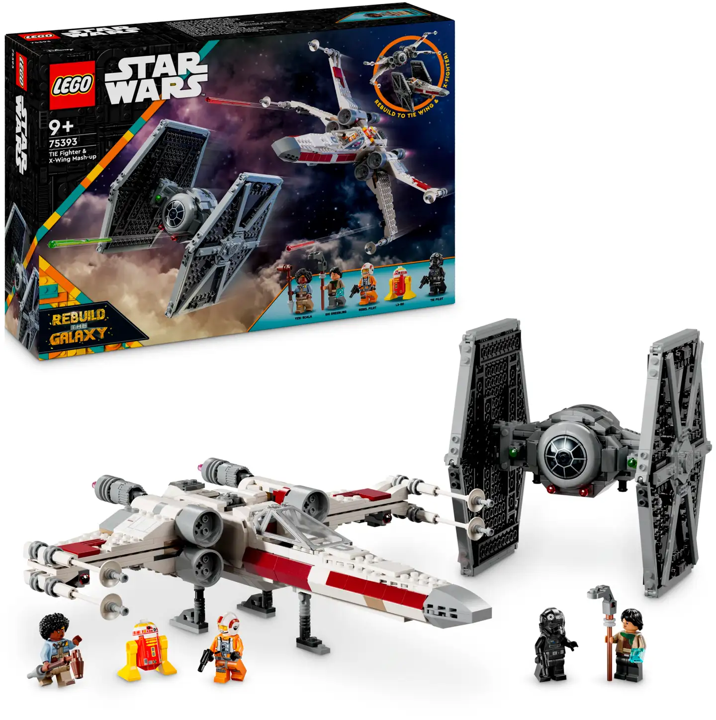 LEGO® Star Wars™ 75393 - TIE-hävittäjä ja X-Wing - 1