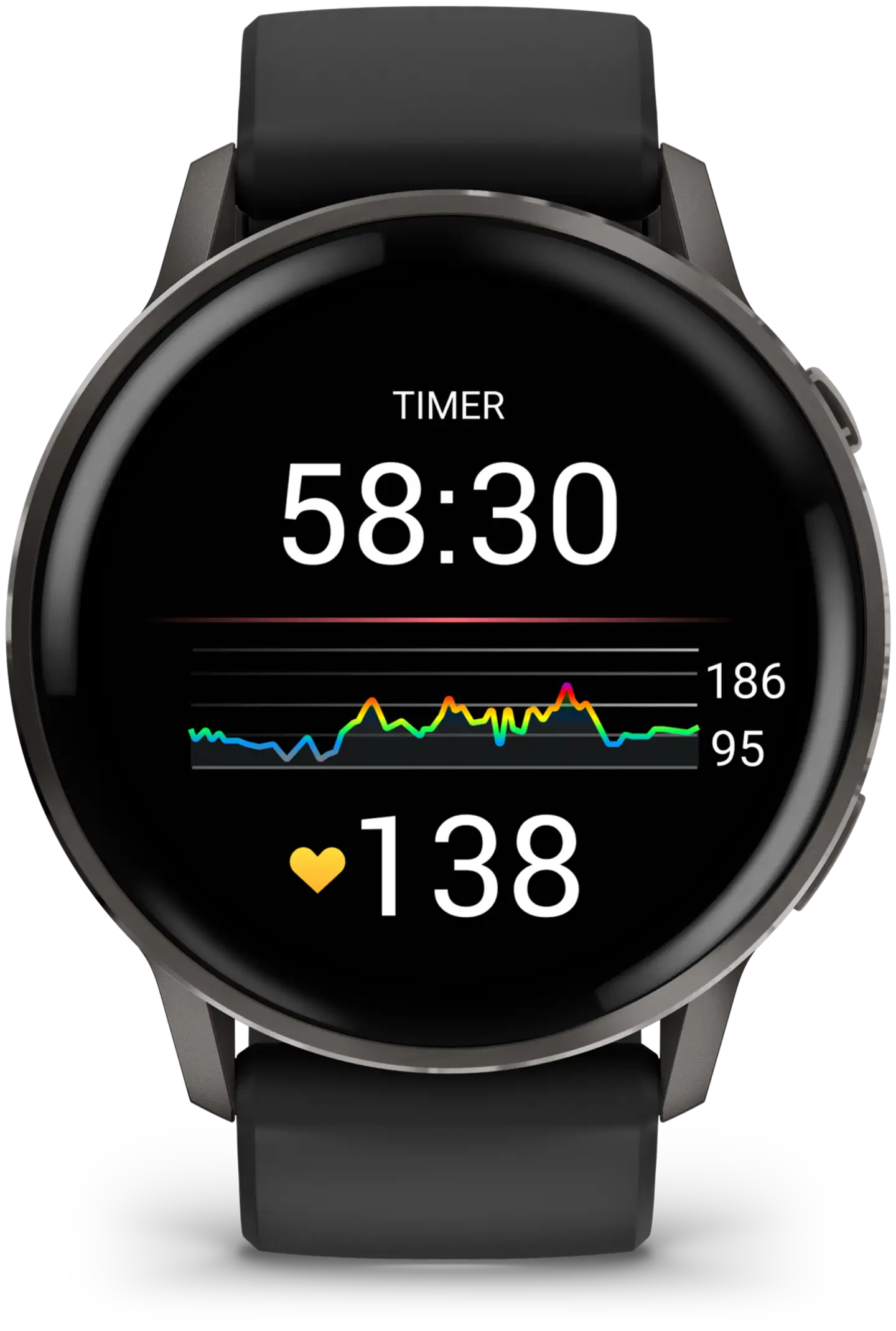 Garmin älykello Venu 4 – 45 mm, tummaharmaa, musta silikoniranneke - 4
