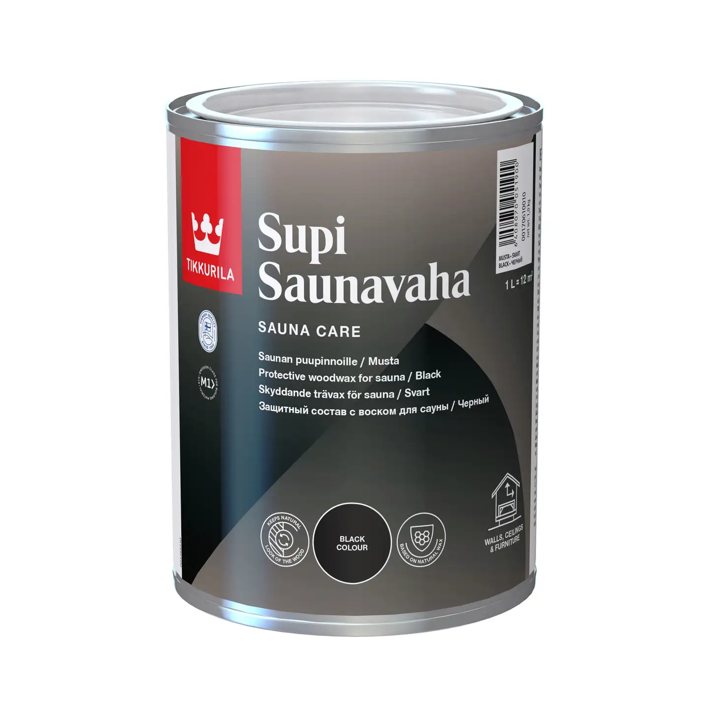 Tikkurila Supi saunavaha 1l musta