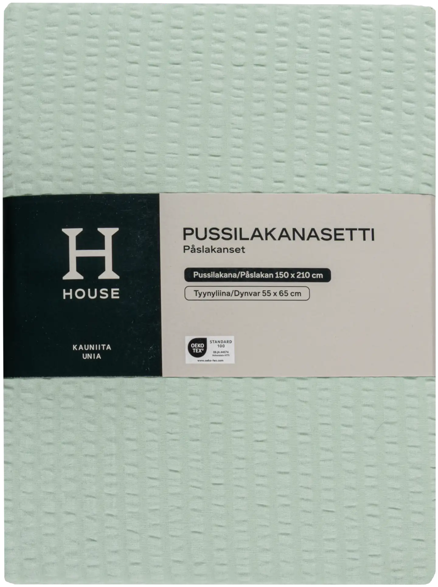 House pussilakanasetti Seersucker 150x210 cm vihreä - 2