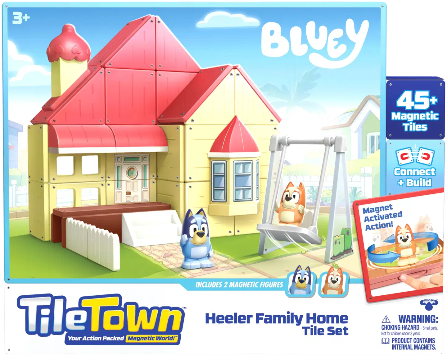 Tile Town Bluey-talo magneettinen rakennussarja 46 osaa - 1