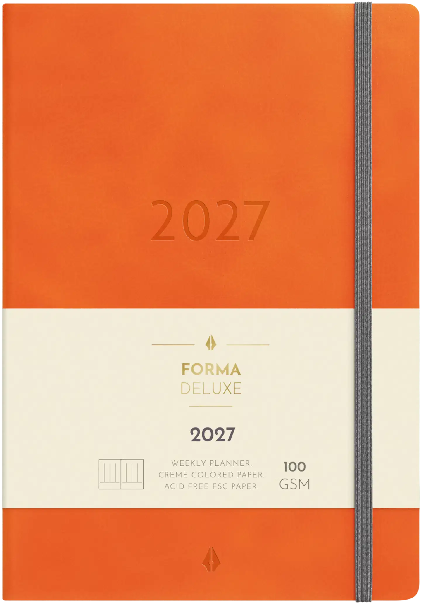 Burde Kalenteri 2027 Business Forma Deluxe oranssi - 1