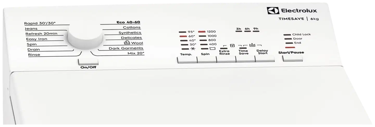 Electrolux päältä täytettävä pyykinpesukone EW5T162O4O, 6kg, valkoinen - 2