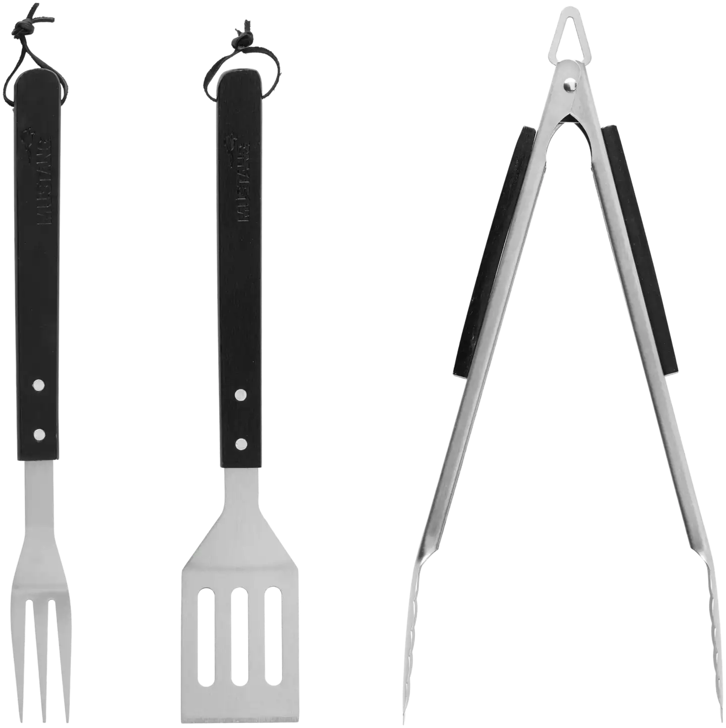 Mustang Grillausvälinesarja Basic puukahvalla 3 kpl - 2