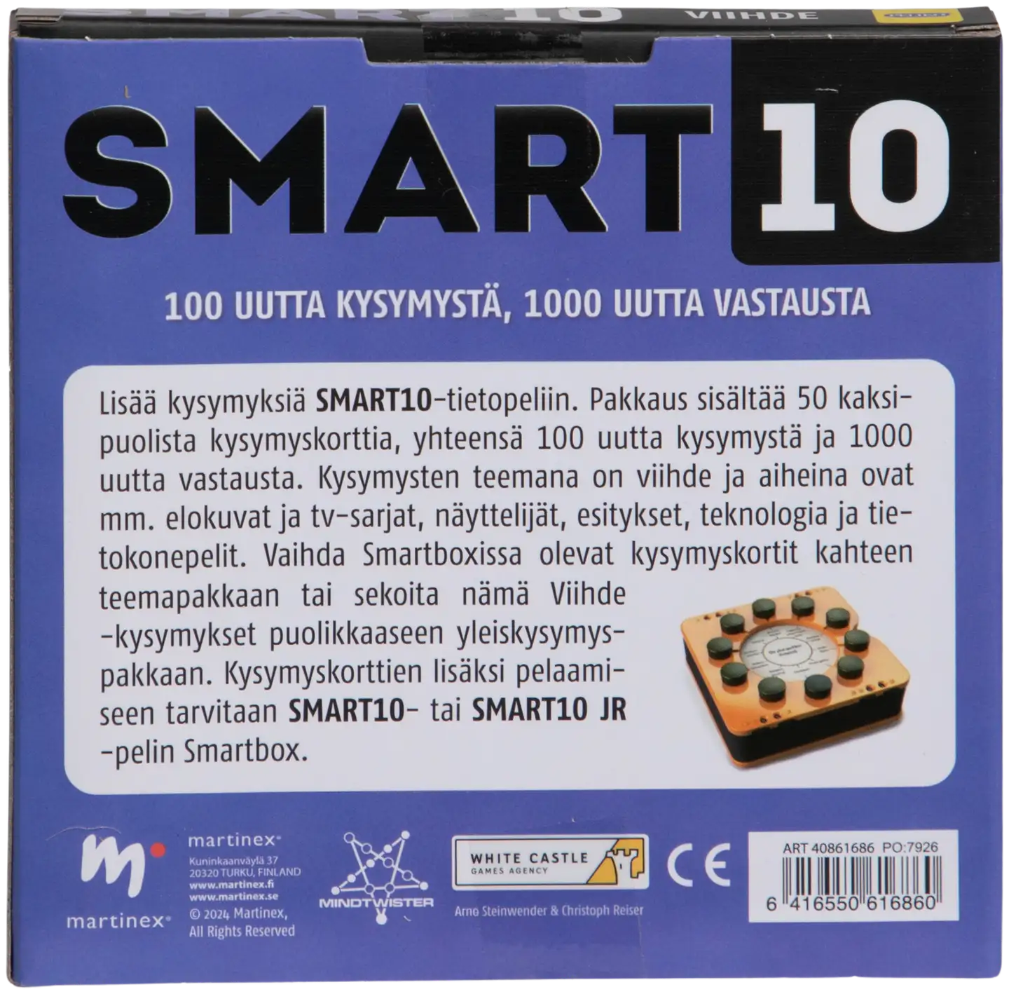 Peliko Smart10 teemakysymykset, erilaisia - 7