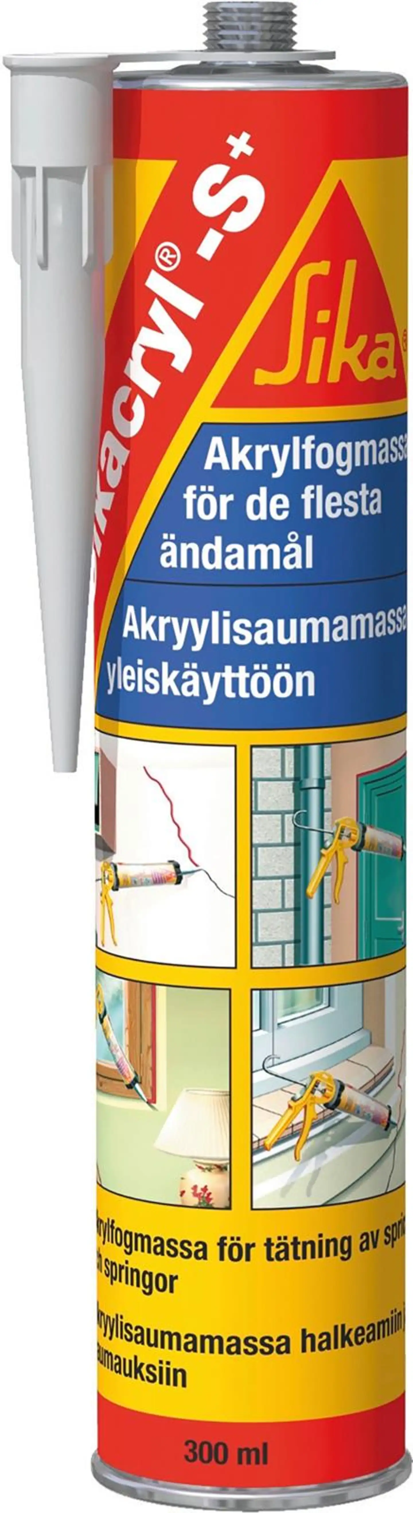 Sika akryyli saumausmassa Sikacryl-S+ 300 ml valkoinen