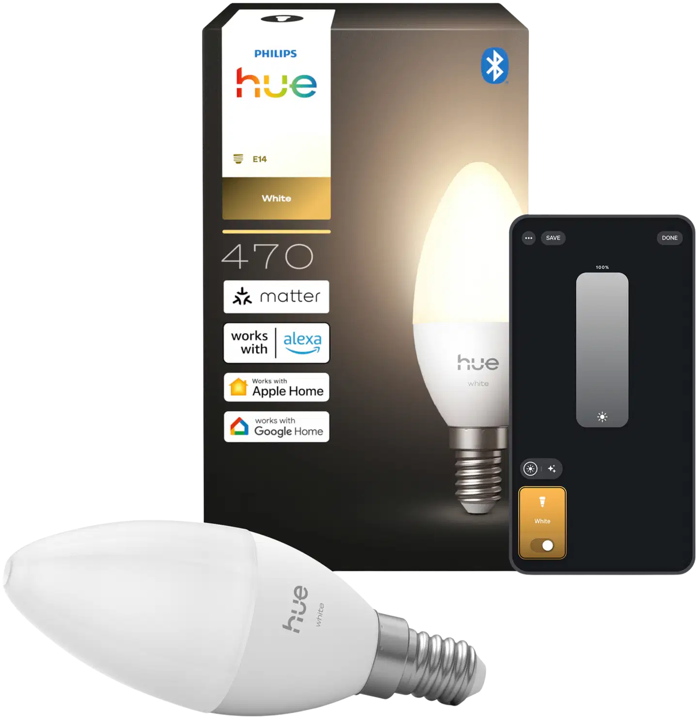 Philips Hue LED-lamppu 5.3W B39 E14 4000K 470LM valkoinen - 1