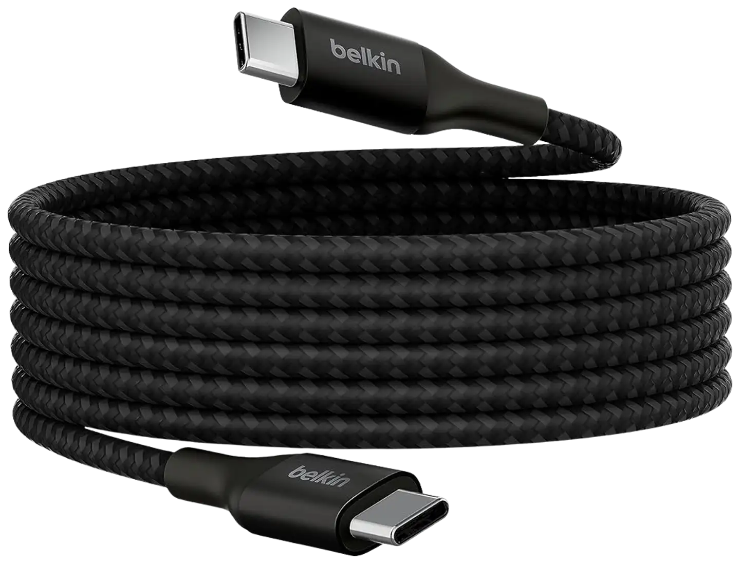 Belkin kaapeli 240w USB-C to USB-C, punottu, 2M, musta