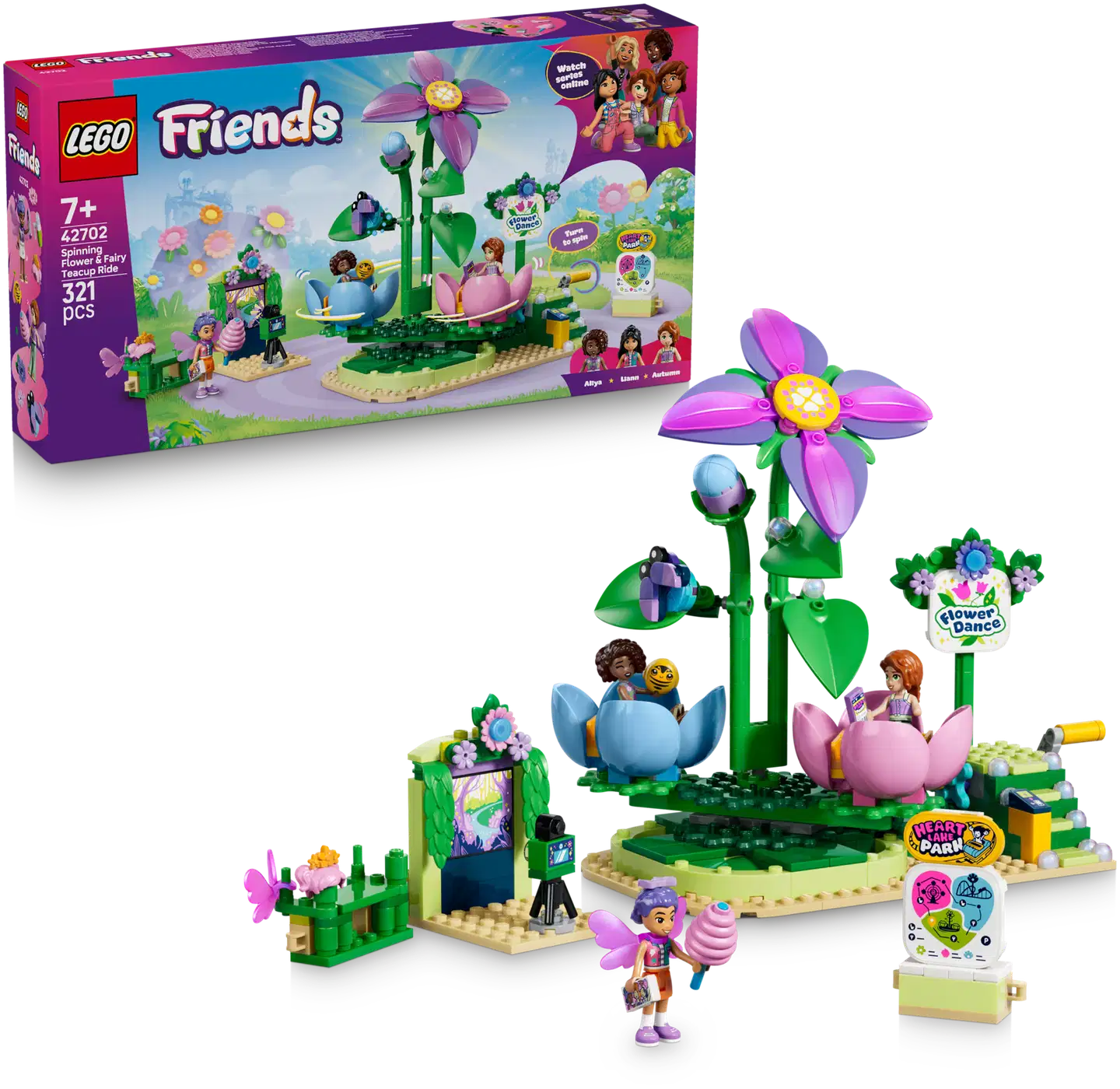 LEGO® Friends 42702 Kukkien ja keijujen koristama teekuppikaruselli - 1