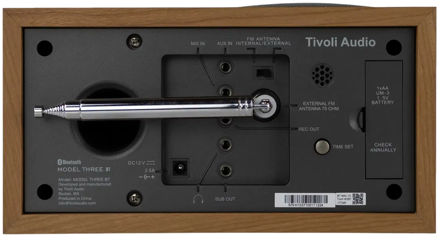 Tivoli Audio Bluetooth-kelloradio Model Three BT USB-C taupe/kirsikka - 3