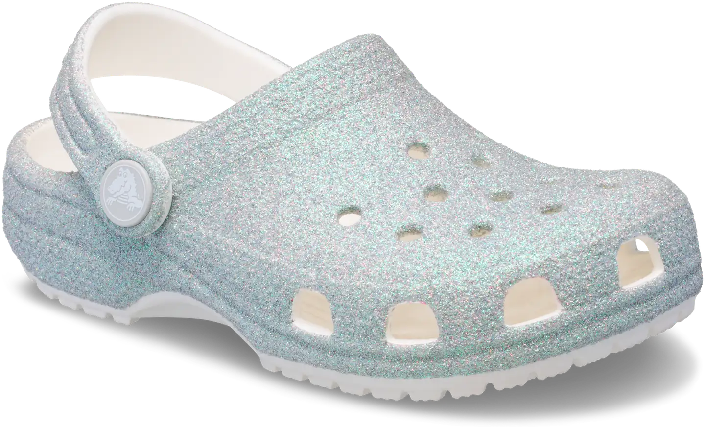 Crocs lasten pistokas Classic Iridescent Glitter - WHITE - 6