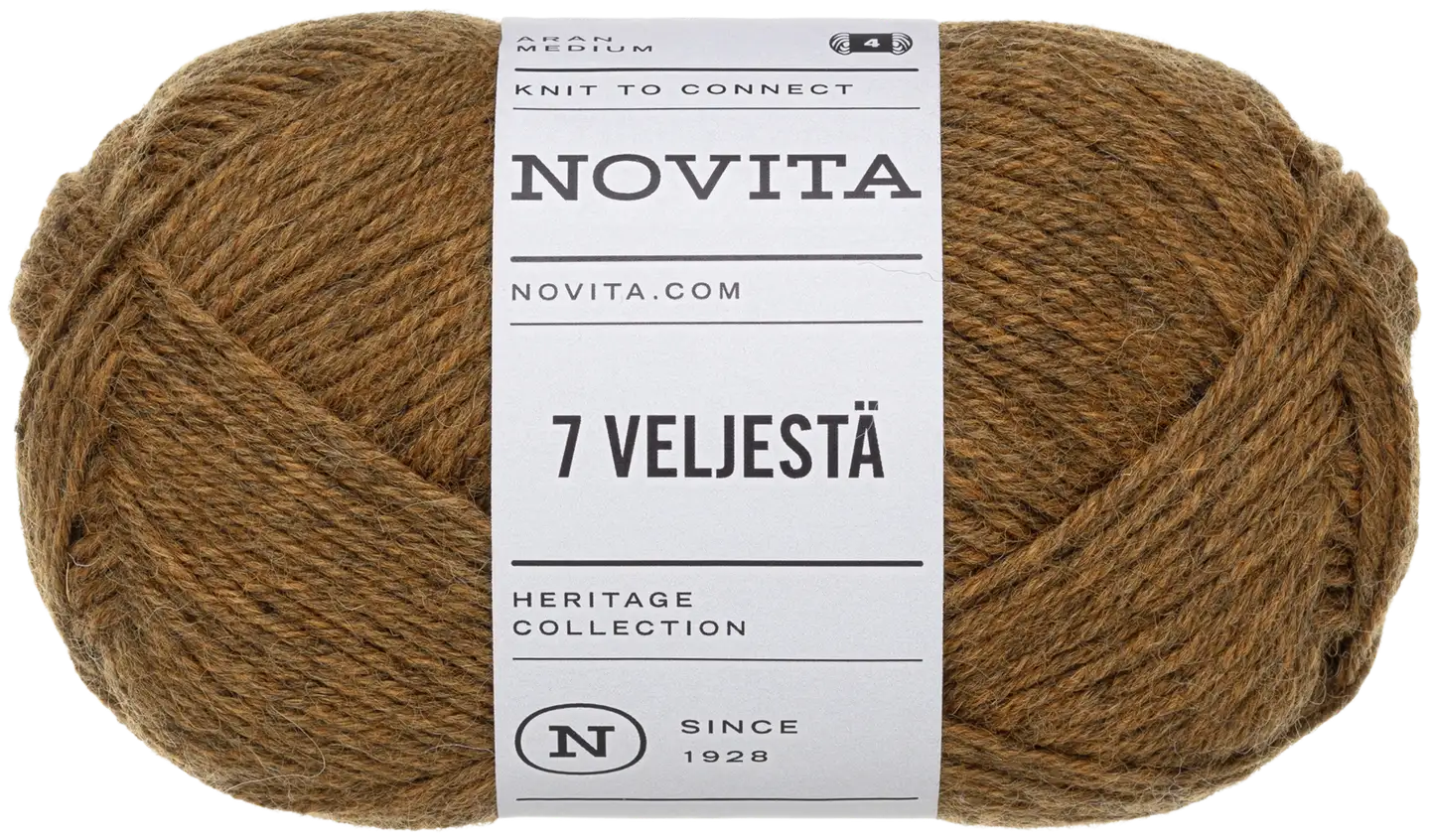 Novita lanka 7 Veljestä 100 g kupari 646 - 1
