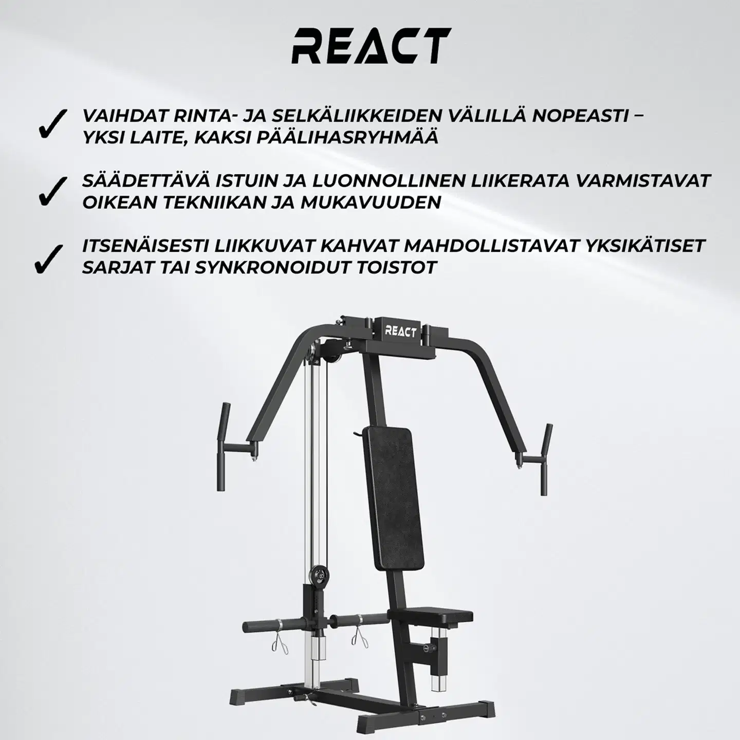 React Peck Deck Rinta -ja  Selkälaite - 10