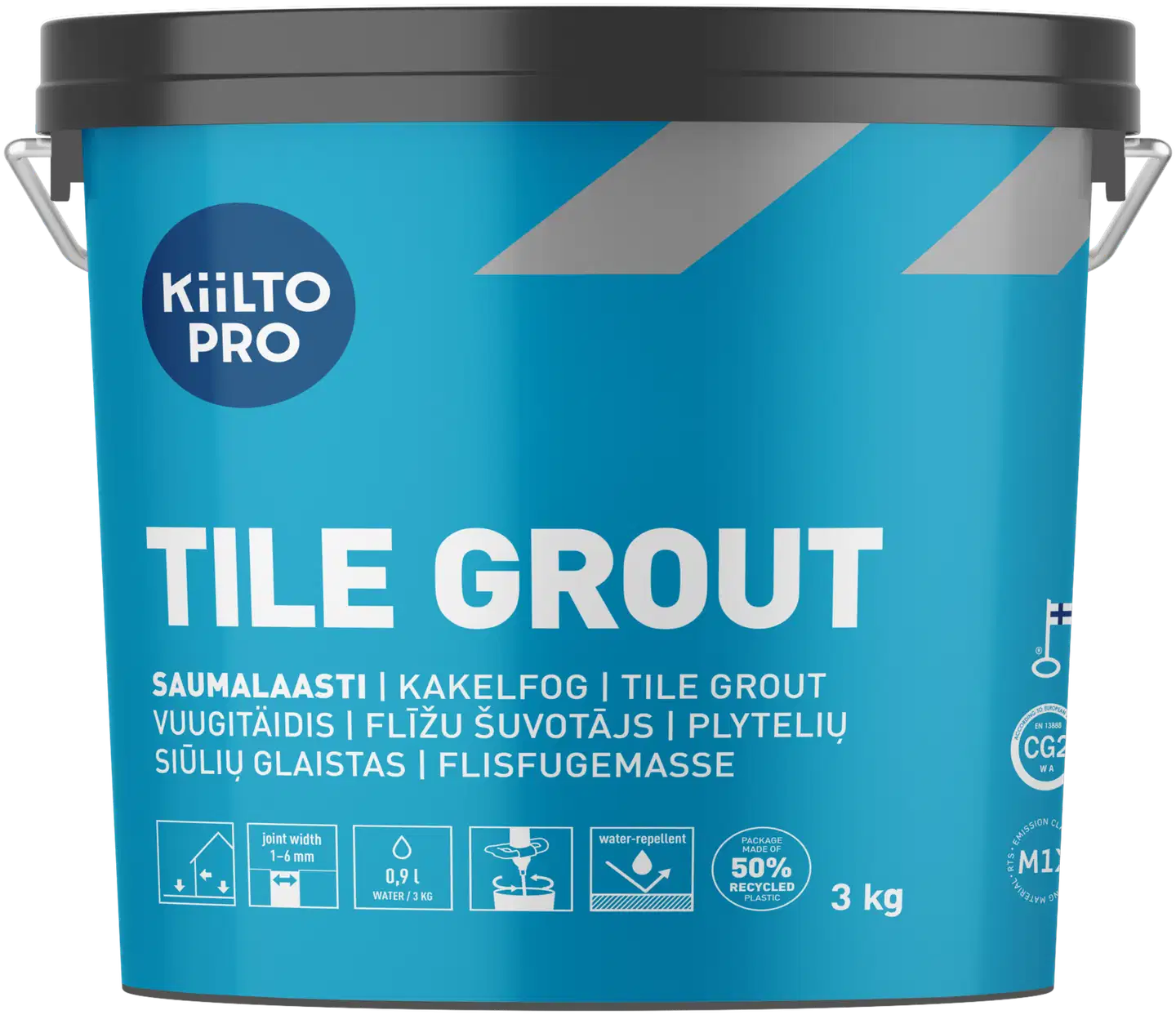 Kiilto Pro Tile grout saumalaasti 63 smoke green 3 kg