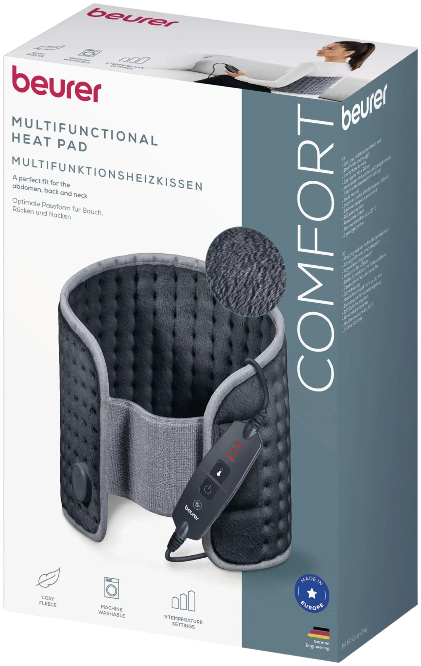 Beurer HK60 Cosy Grey Lämpötyyny - 4