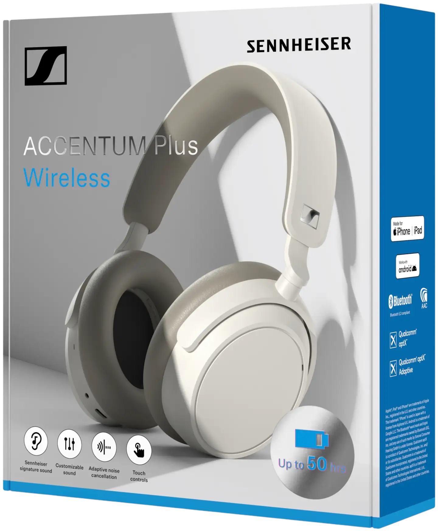 Sennheiser langattomat vastamelukuulokkeet Accentum Plus Wireless valkoinen - 4