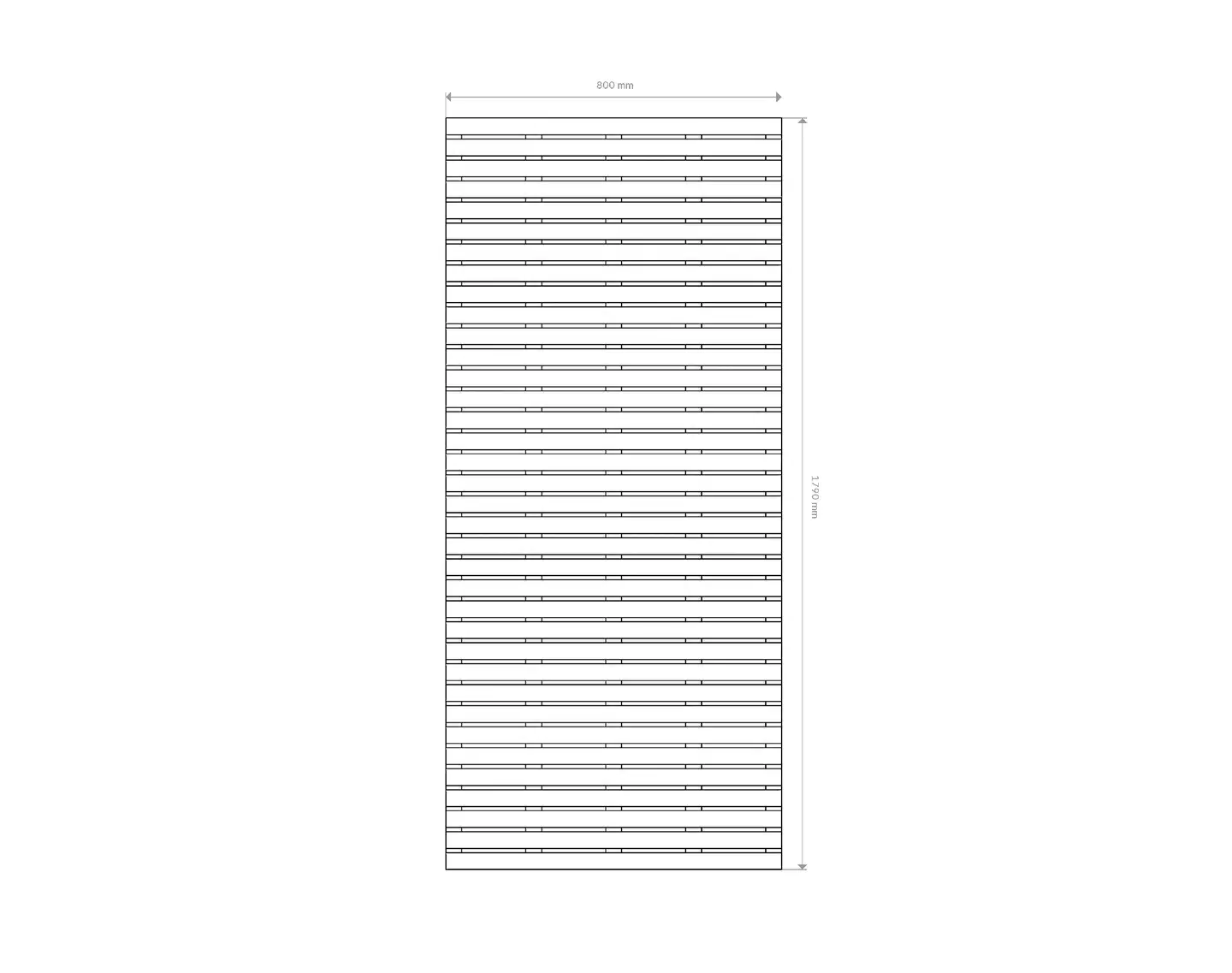 Miljöörakennus näkösuojaritilä vaaka 179X80X3cm vaalean harmaa - 2