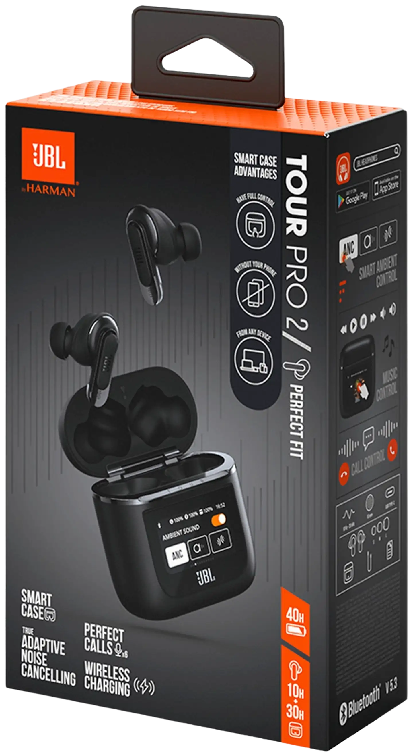 JBL Bluetooth vastamelunappikuulokkeet Tour Pro 2 musta - 8