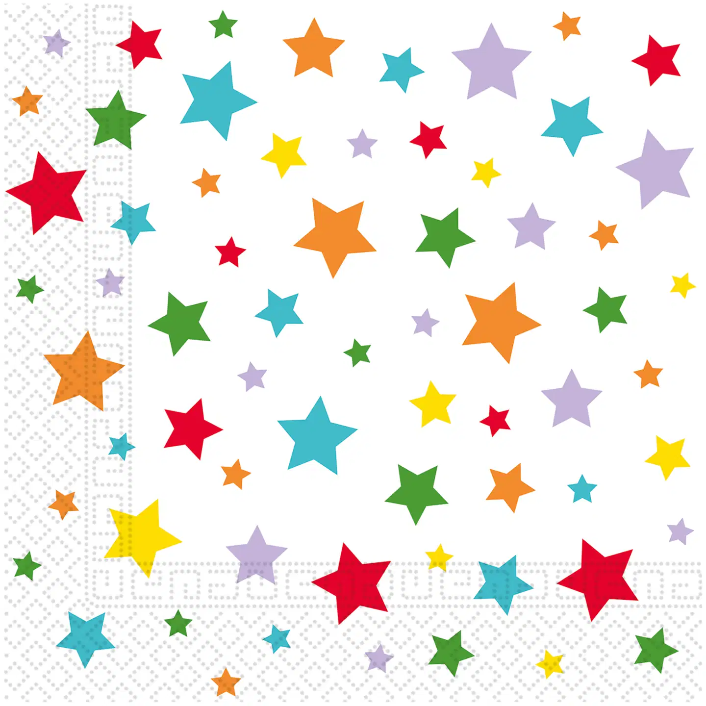 Multicolor Stars lautasliina 33 cm 20 kpl