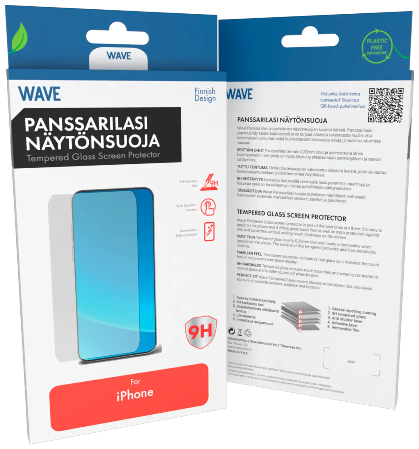 Wave panssarilasi, suora, Apple iPhone 17 Pro