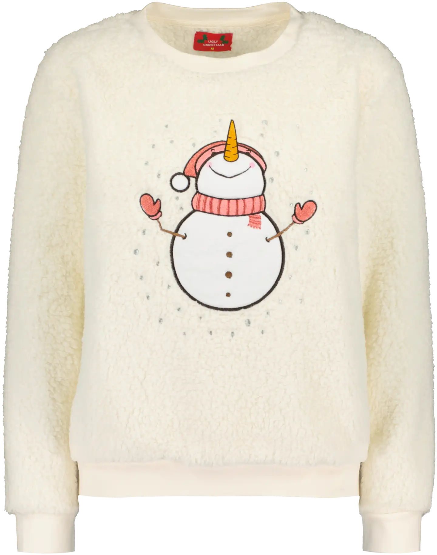 Ugly Christmas naisten fleecepusero sherpa IL22279 - WHITE - 1