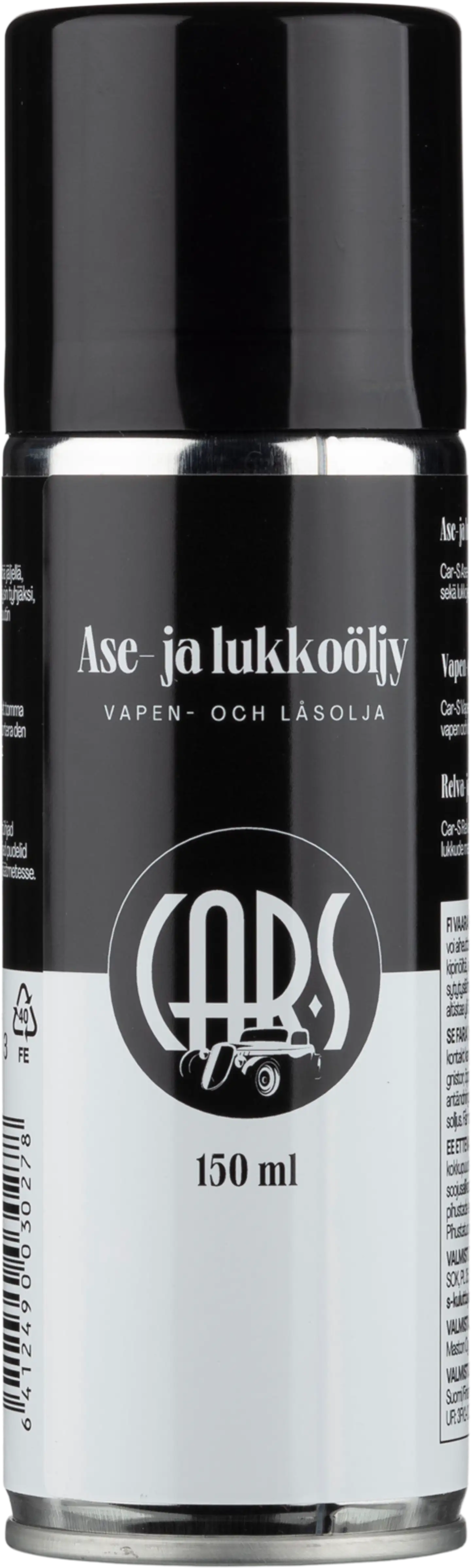 Spray Car-S Ase- ja lukkoöljy 150ml