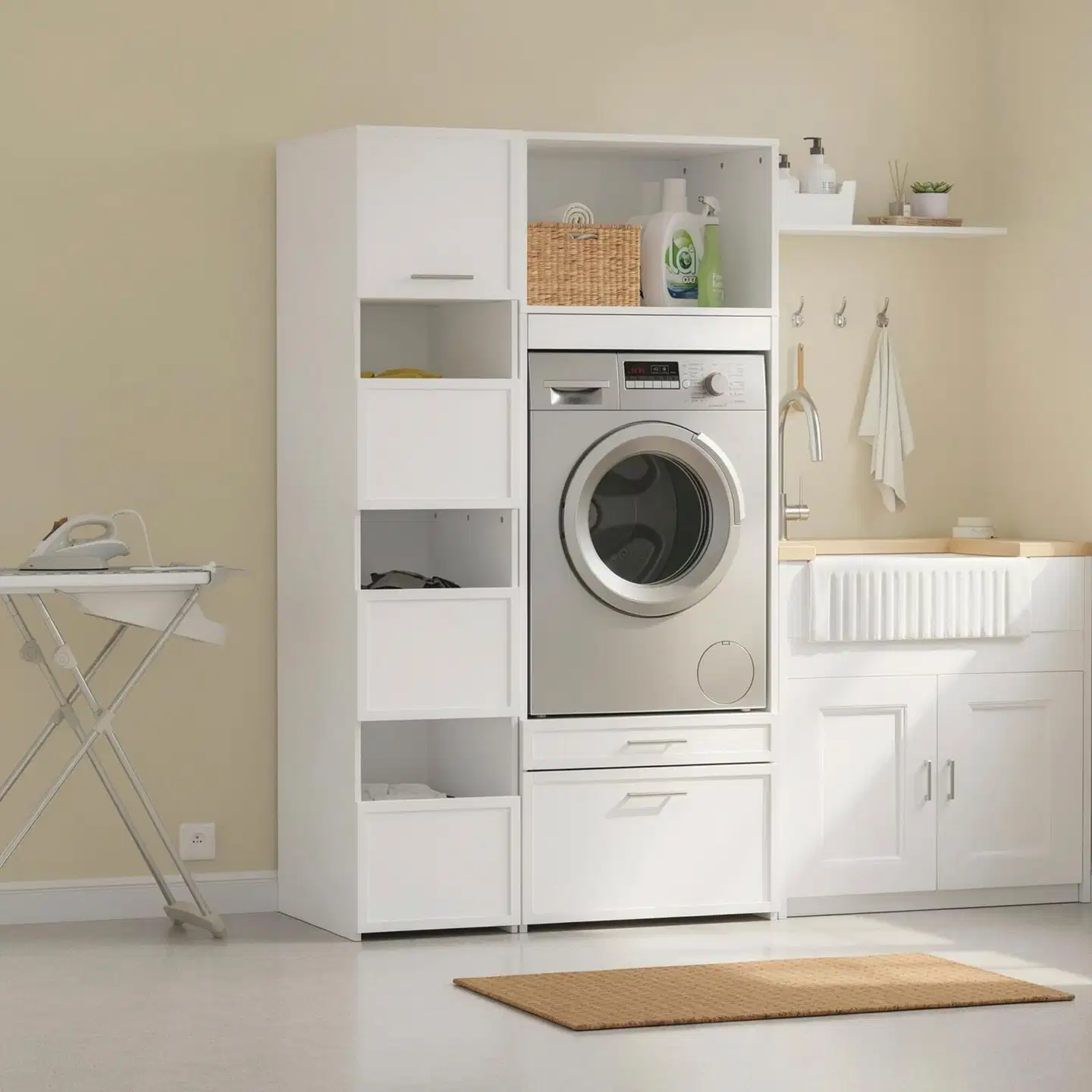 SoBuy säilytyskaappi valkoinen BZR232-W - 2