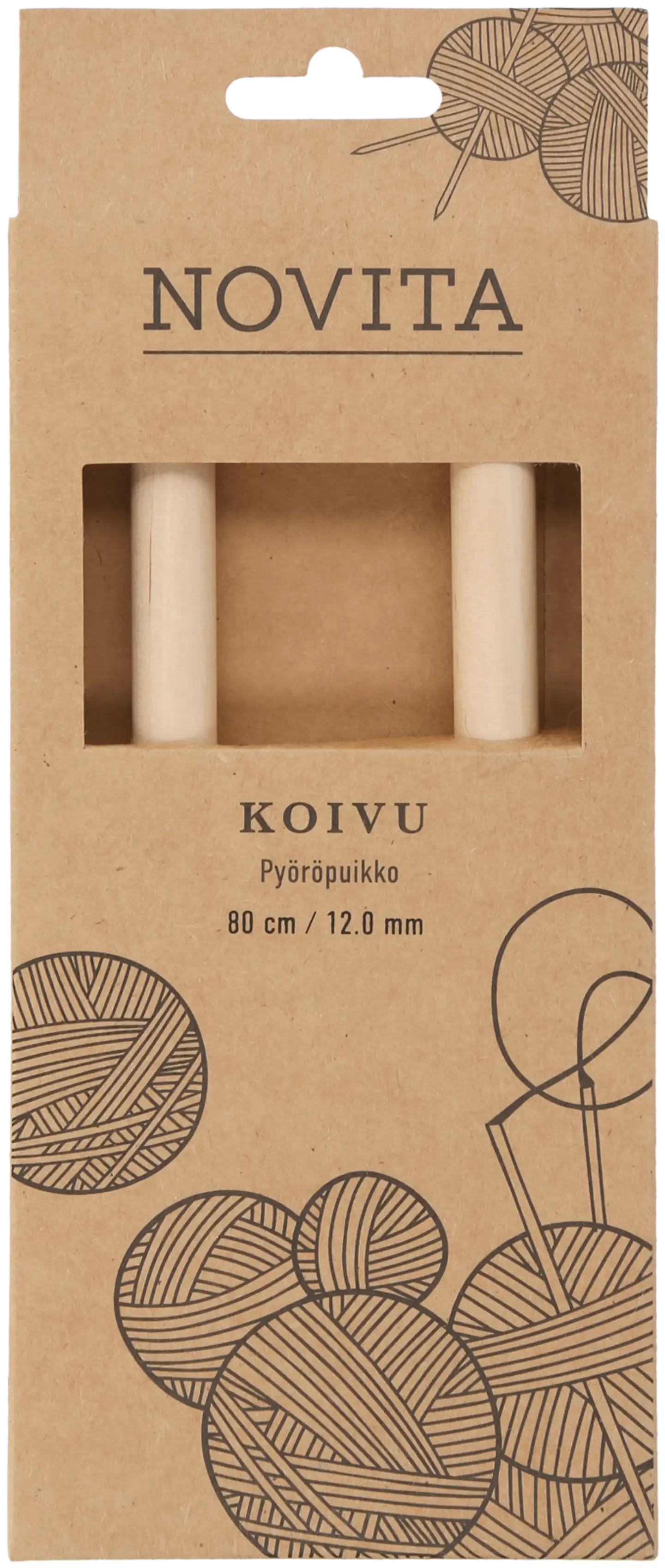 Novita Pyöröpuikko koivu 80cm - 12mm - 1