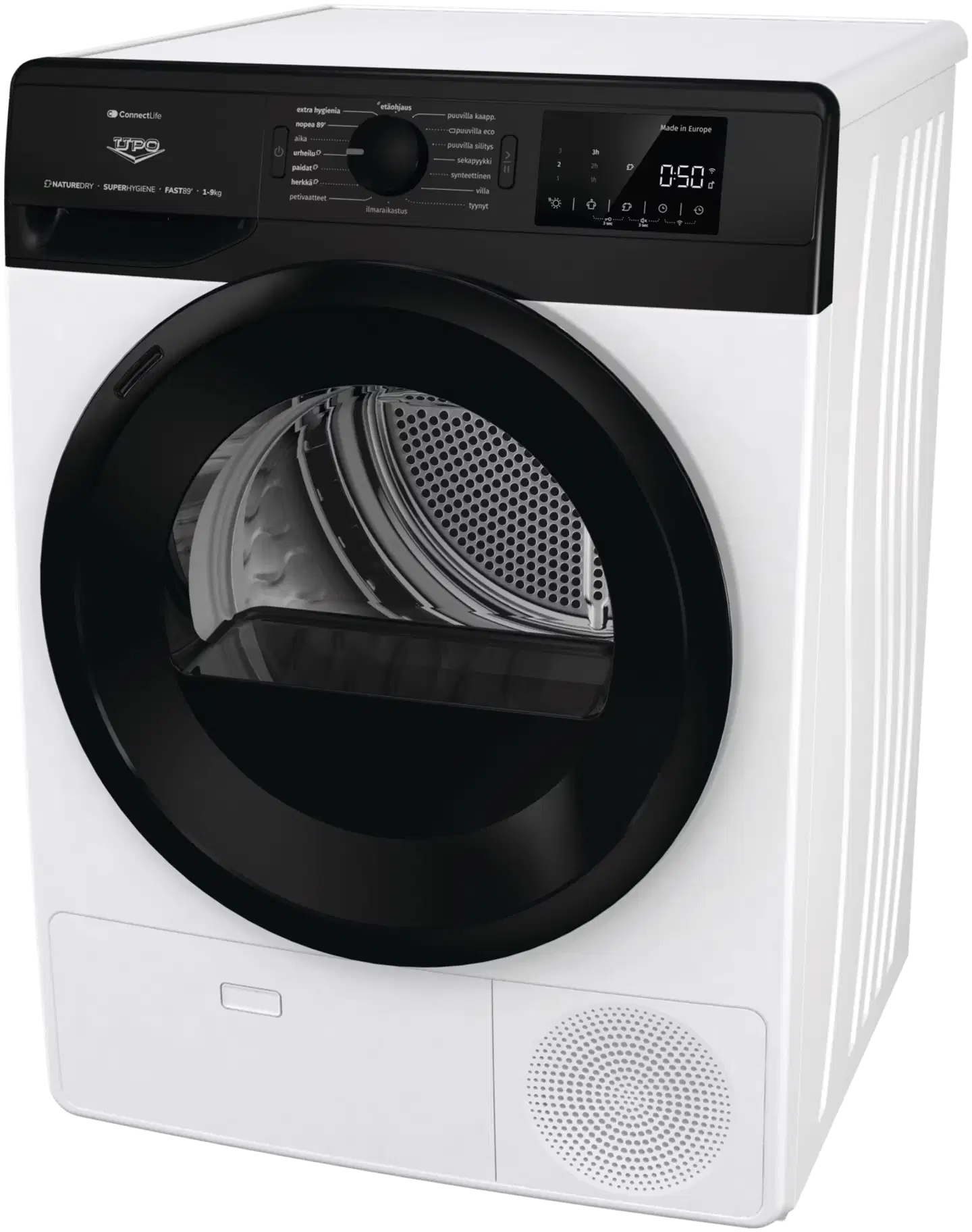 UPO kuivausrumpu K2V9DB 9kg valkoinen - 4