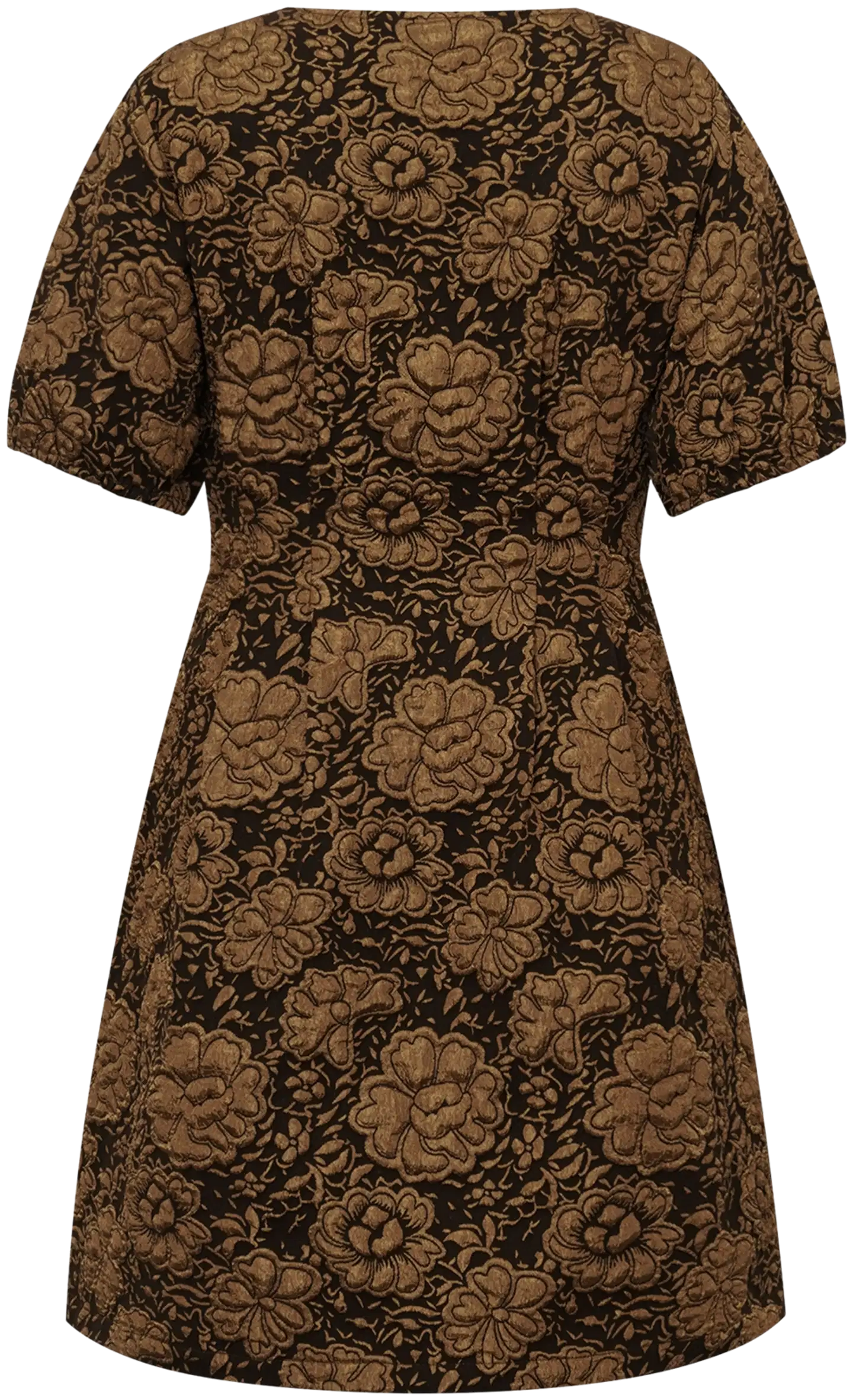 WKLY. naisten lyhyt jaquard-pintainen juhlamekko 218W382673 - Black Copper - 2