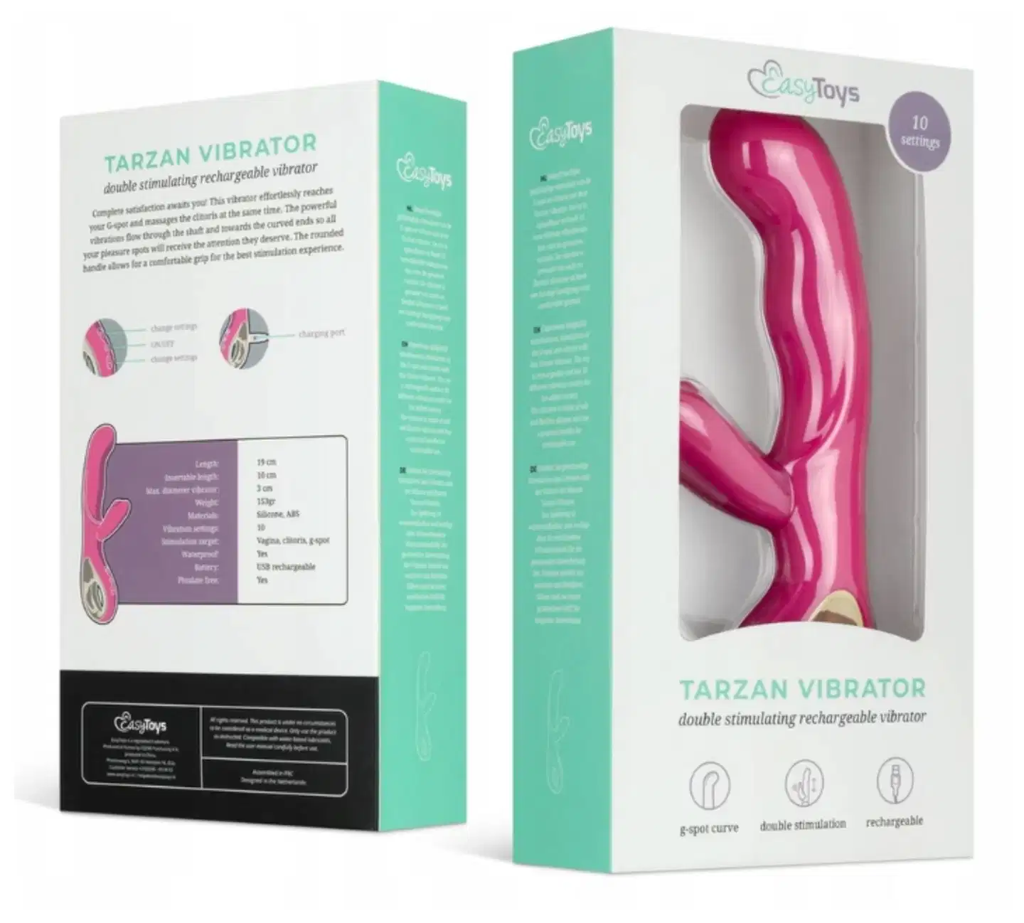 EasyToys vibraattori Rabbit - 2