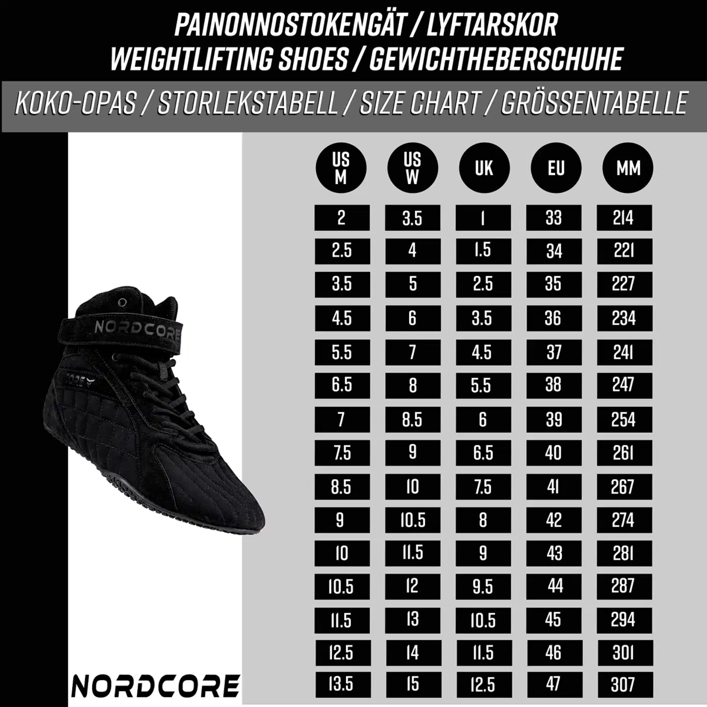 Nordcore painonnostokengät core beast - Musta - 3