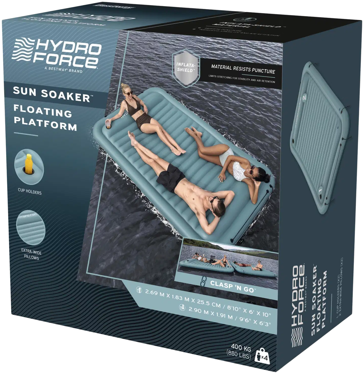 Hydro-Force kelluva alusta Sun Soaker 2,90m x 1,91m - 2