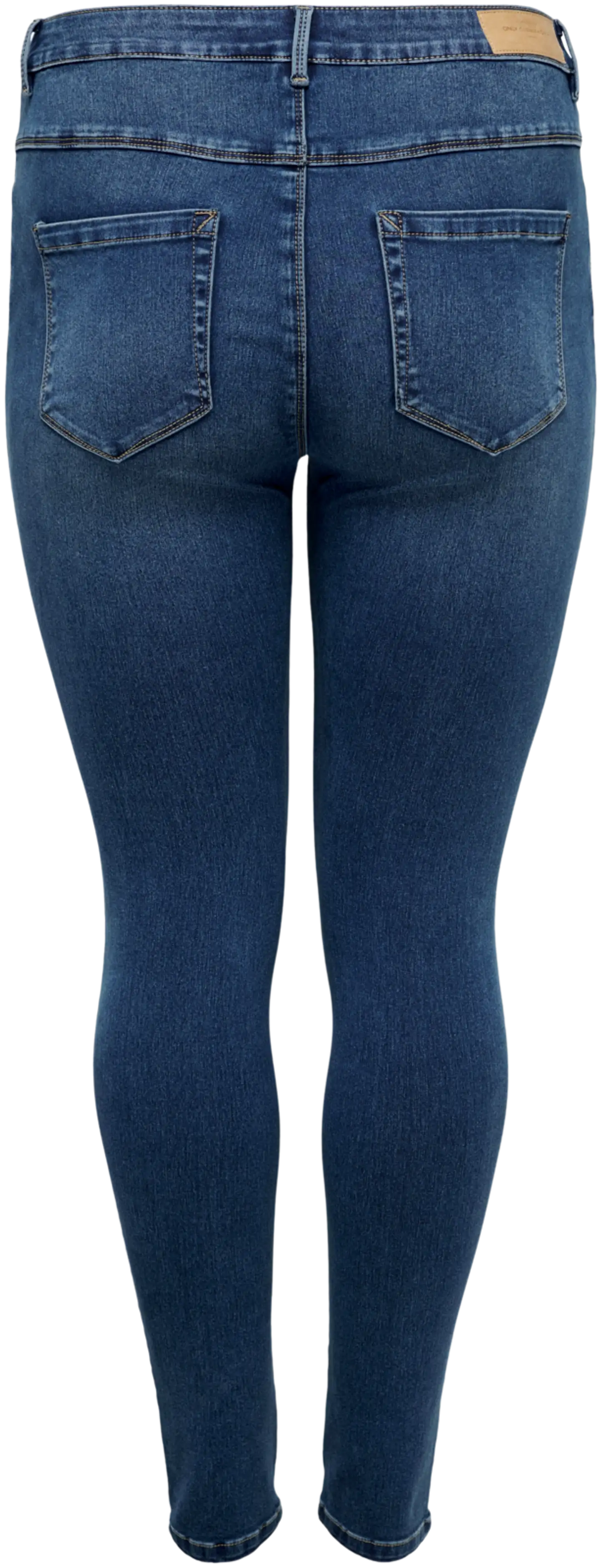 ONLY CARMAKOMA naisten korkeavyötäröiset farkut Caraugusta - Medium Blue Denim - 2