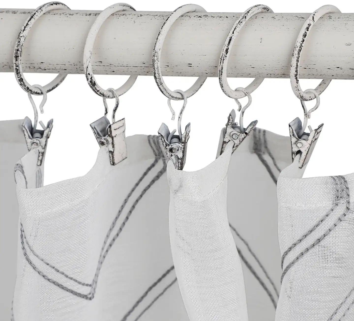 Ihanin verhorenkaat nipistimellä valkokulta 32/38 mm 10kpl/pss - 3