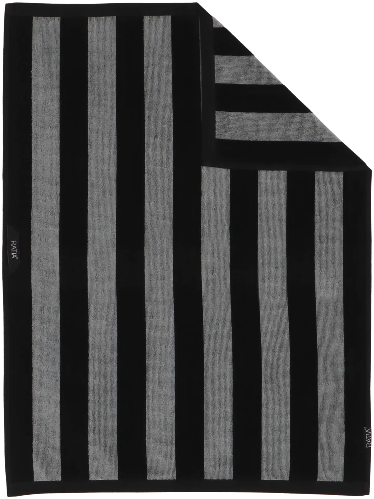 Ratia käsipyyhe Raita 40x40mm 50x70 cm musta/harmaa - 2