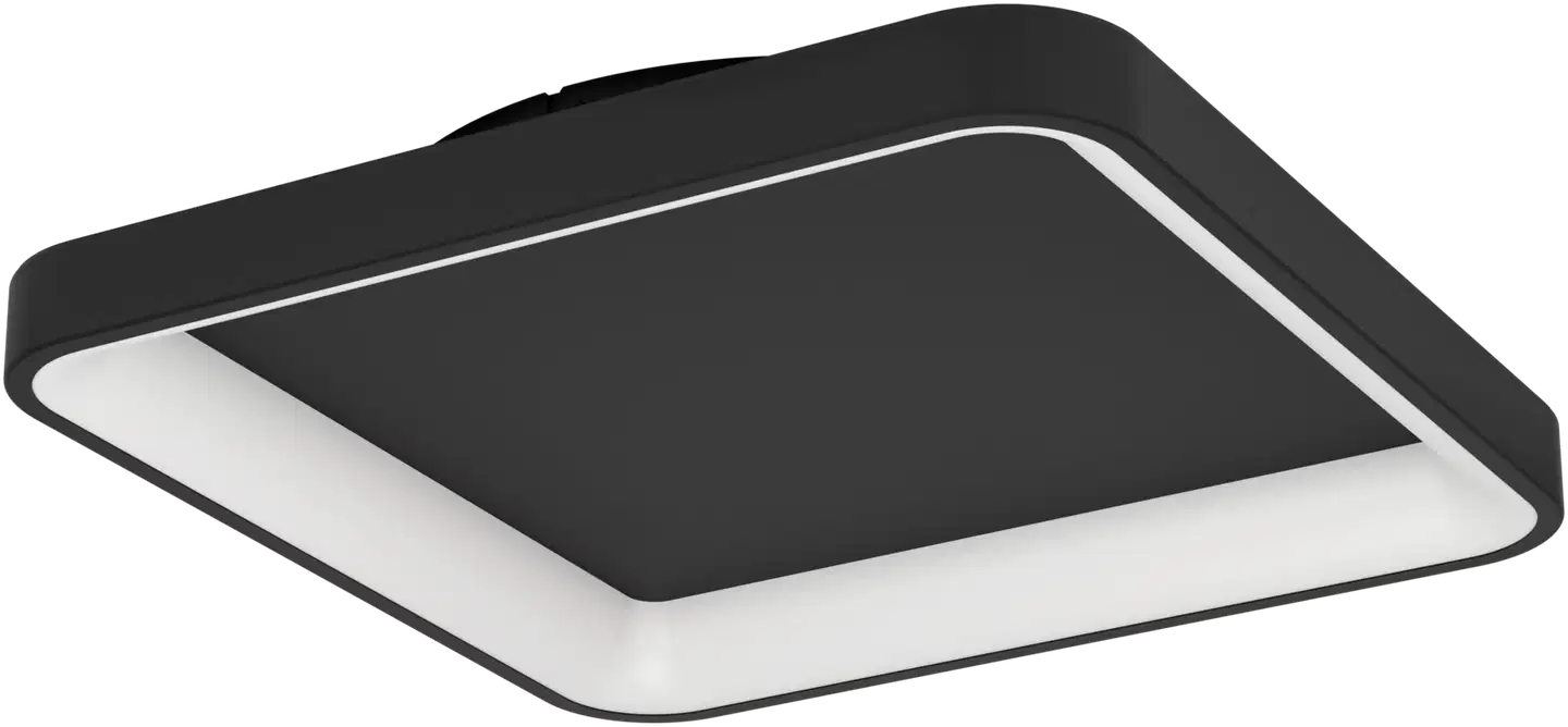 EGLO kattovalaisin Loretello LED 12W 35x35 cm musta/valkoinen - 1