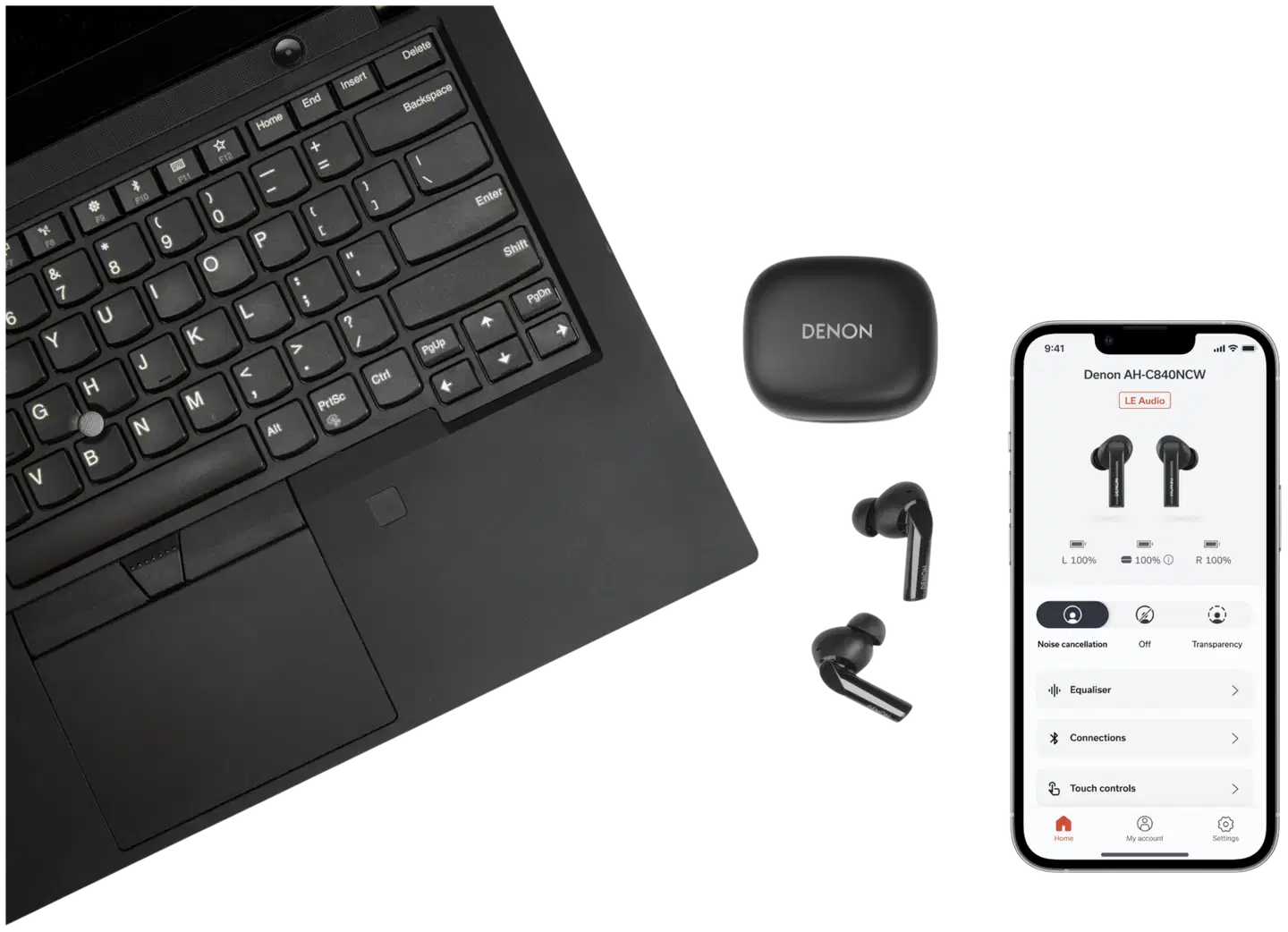 Denon nappikuulokkeet musta AH-C840NCW - 9