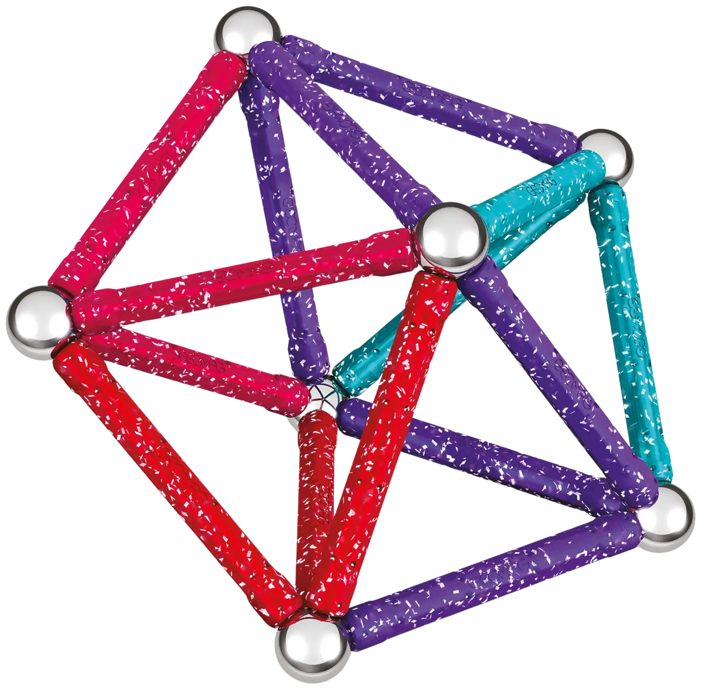 Geomag Glitter Tuplapakkaus -magneettirakennussetti 82 osaa - 2