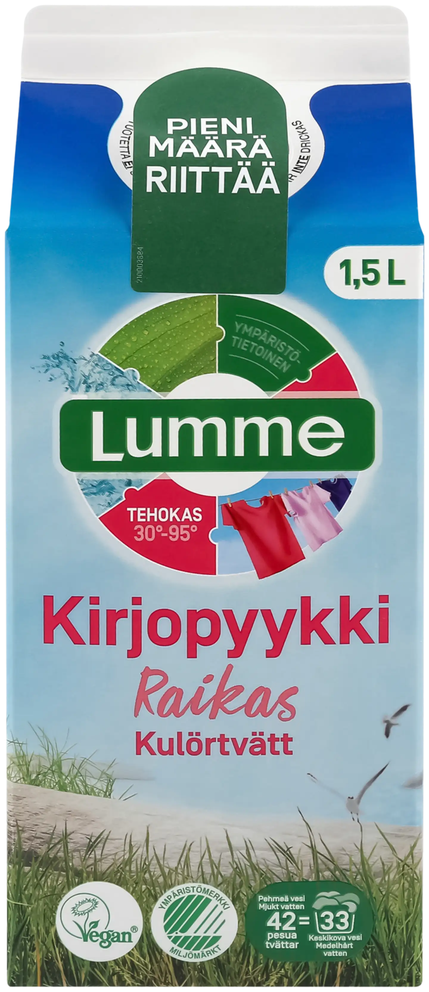 Lumme Kirjopyykki Raikas tiivistetty pyykinpesuneste 1500ml